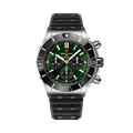 Breitling Super Chronomat B01 44 reference AB0136251L1S1 with Green dial, Stainless steel case, rubber strap, front view