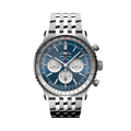 Breitling Navitimer B01 Chronograph 46 reference AB0137211C1A1 with Blue dial, Stainless steel case, bracelet, front view