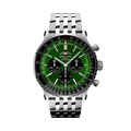 Breitling Navitimer B01 Chronograph 46 reference AB0137241L1A1 with Green dial, Stainless steel case, bracelet, front view