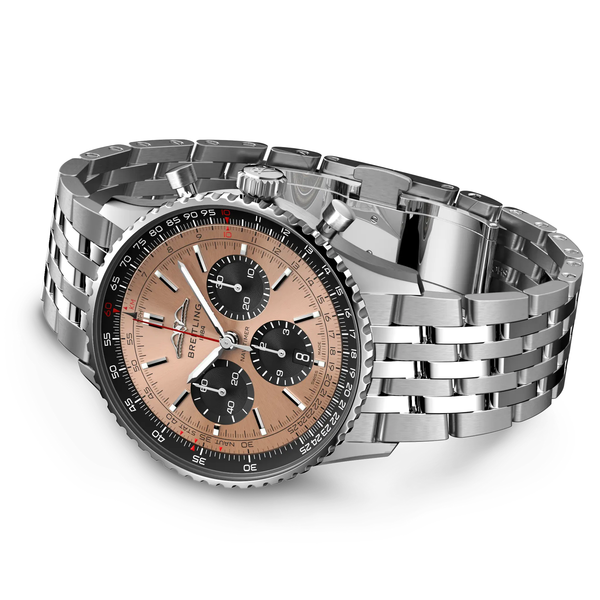 Breitling Navitimer B01 Chronograph 43 reference AB0138241K1A1 with Copper dial, Stainless steel case, bracelet, bracelet or strap configuration view