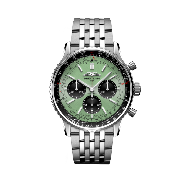Breitling Navitimer B01 Chronograph 43 Mint green Dial Bracelet AB0138241L1A1 UNWORN 2026