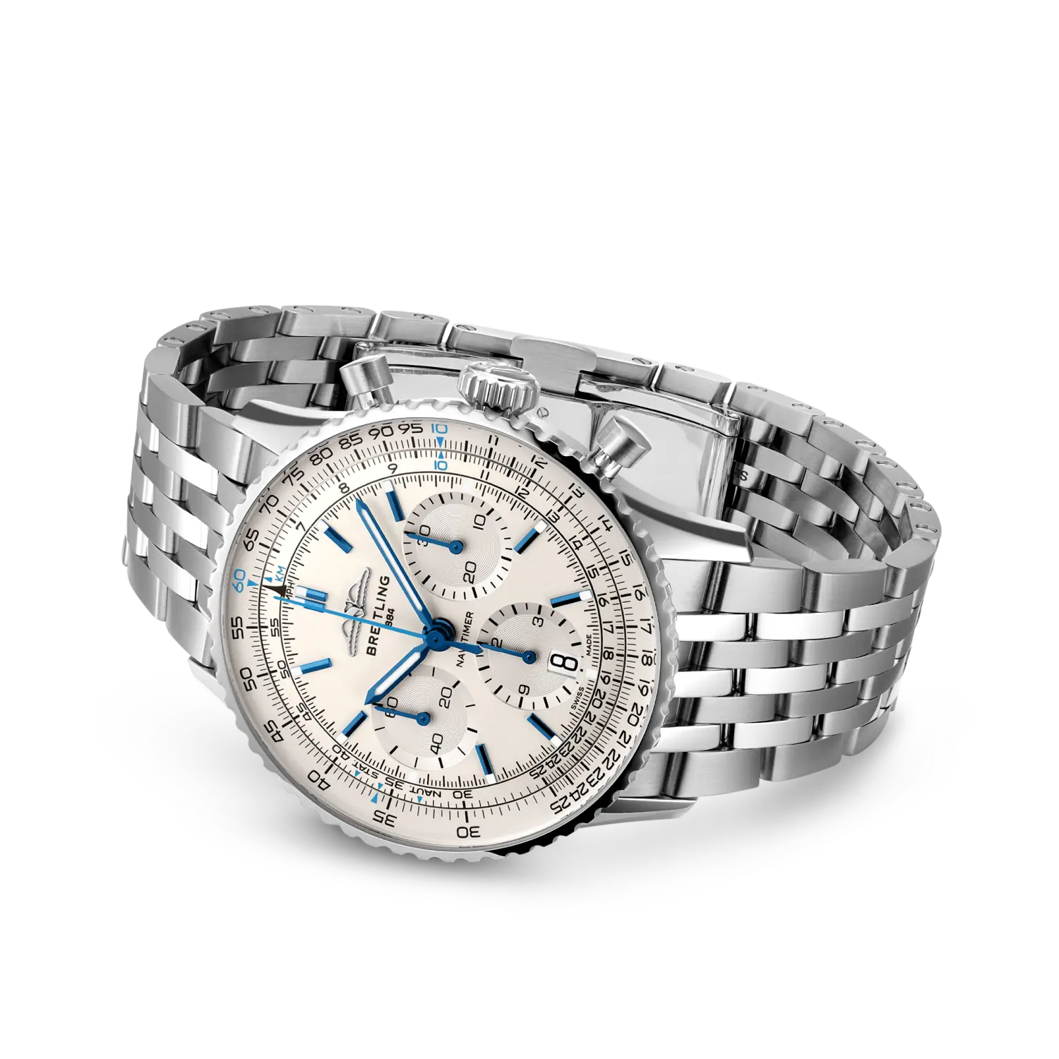 Breitling Navitimer B01 Chronograph 41 reference AB0139A71G1A1 with Cream dial, Stainless steel case, bracelet, bracelet or strap configuration view