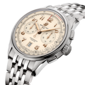 Breitling Premier B01 Chronograph 42 reference AB0145211G1A1 with Cream dial, Stainless steel case, bracelet, three-quarter view
