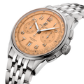 Breitling Premier B01 Chronograph 42 reference AB0145331K1A1 with Copper dial, Stainless steel case, bracelet, three-quarter view
