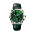 Breitling Premier B01 Chronograph 42 reference AB0145371L1P2 with Green dial, Stainless steel case, alligator strap, front view