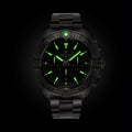 Breitling Avenger B01 Chronograph 44 reference AB0147101B1A1 with Black dial, Stainless steel case, bracelet, illuminated dial view