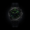 Breitling Chronomat B01 Chronograph 42 reference AB0158101C1S1 with Blue dial, Stainless steel case, rubber strap, illuminated dial view