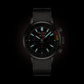 Breitling Top Time B01 Chevrolet Corvette reference AB01761A1K1A1 with Red dial, Stainless steel case, bracelet, illuminated dial view
