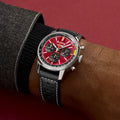 Breitling Top Time B01 Chevrolet Corvette reference AB01761A1K1X1 with Red dial, Stainless steel case, calfskin strap, on-wrist view