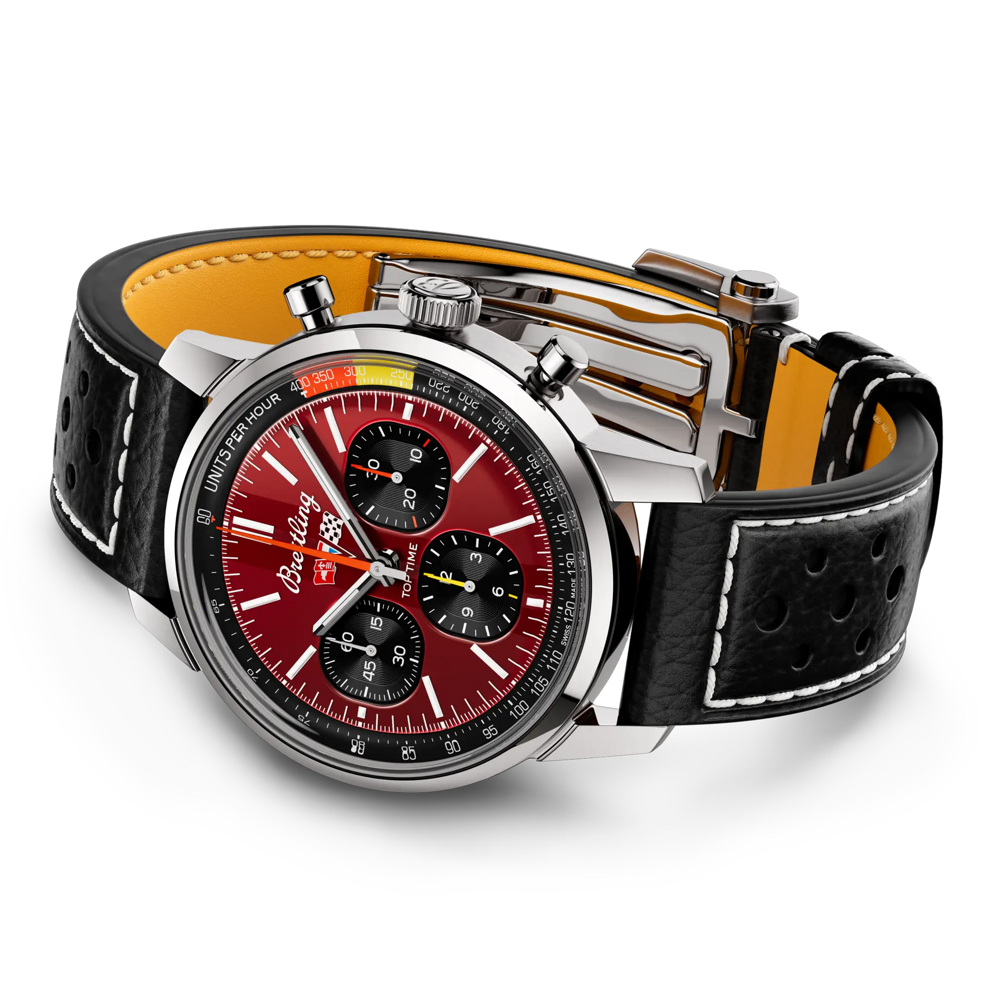Breitling Top Time B01 Chevrolet Corvette reference AB01761A1K1X1 with Red dial, Stainless steel case, calfskin strap, bracelet or strap configuration view