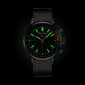 Breitling Top Time B01 Ford Mustang reference AB01762A1L1A1 with Green dial, Stainless steel case, bracelet, illuminated dial view