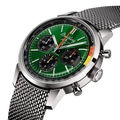 Breitling Top Time B01 Ford Mustang reference AB01762A1L1A1 with Green dial, Stainless steel case, bracelet, three-quarter view