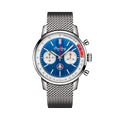 Breitling Top Time B01 Shelby Cobra reference AB01763A1C1A1 with Blue dial, Stainless steel case, bracelet, front view