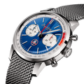 Breitling Top Time B01 Shelby Cobra reference AB01763A1C1A1 with Blue dial, Stainless steel case, bracelet, three-quarter view
