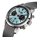 Breitling Top Time B01 Triumph reference AB01764A1C1A1 with Ice blue dial, Stainless steel case, bracelet, three-quarter view