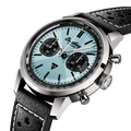 Breitling Top Time B01 Triumph reference AB01764A1C1X1 with Ice blue dial, Stainless steel case, calfskin strap, three-quarter view