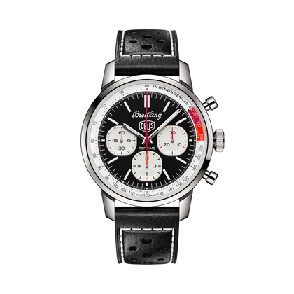 Breitling Top Time B01 Deus reference AB01765A1B1X1 with Black dial, Stainless steel case, calfskin strap, front view
