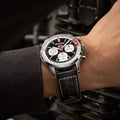 Breitling Top Time B01 Deus reference AB01765A1B1X1 with Black dial, Stainless steel case, calfskin strap, on-wrist view