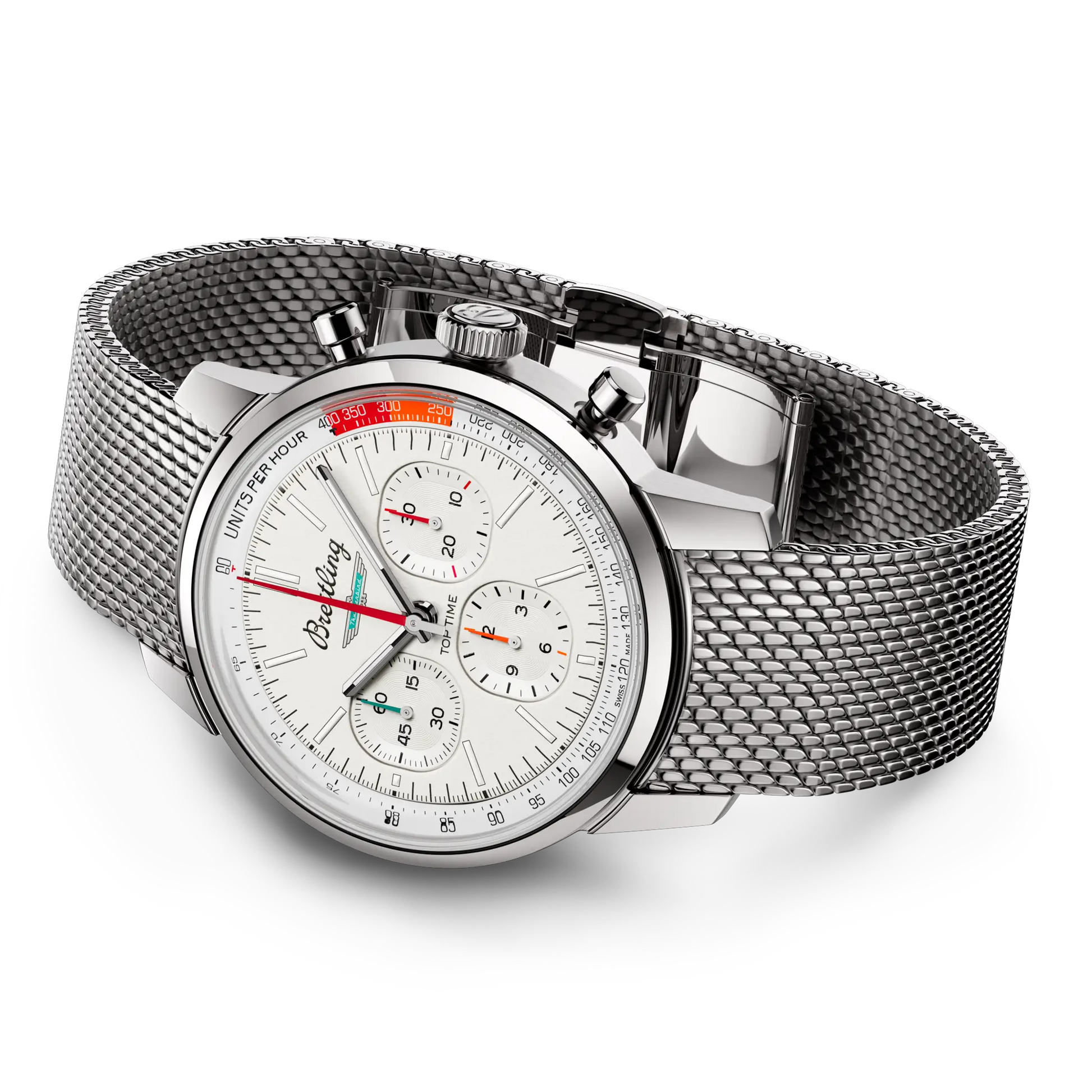Breitling Top Time B01 Ford Thunderbird reference AB01766A1A1A1 with White dial, Stainless steel case, bracelet, bracelet or strap configuration view