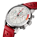 Breitling Top Time B01 Ford Thunderbird reference AB01766A1A1X1 with White dial, Stainless steel case, calfskin strap, three-quarter view