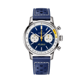 Breitling Top Time B01 Gino Bartali reference AB01767A1C1X1 with Blue dial, Stainless steel case, calfskin strap, front view
