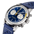 Breitling Top Time B01 Gino Bartali reference AB01767A1C1X1 with Blue dial, Stainless steel case, calfskin strap, three-quarter view