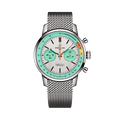 Breitling Top Time B01 Fausto Coppi reference AB01768A1A1A1 with White dial, Stainless steel case, bracelet, front view