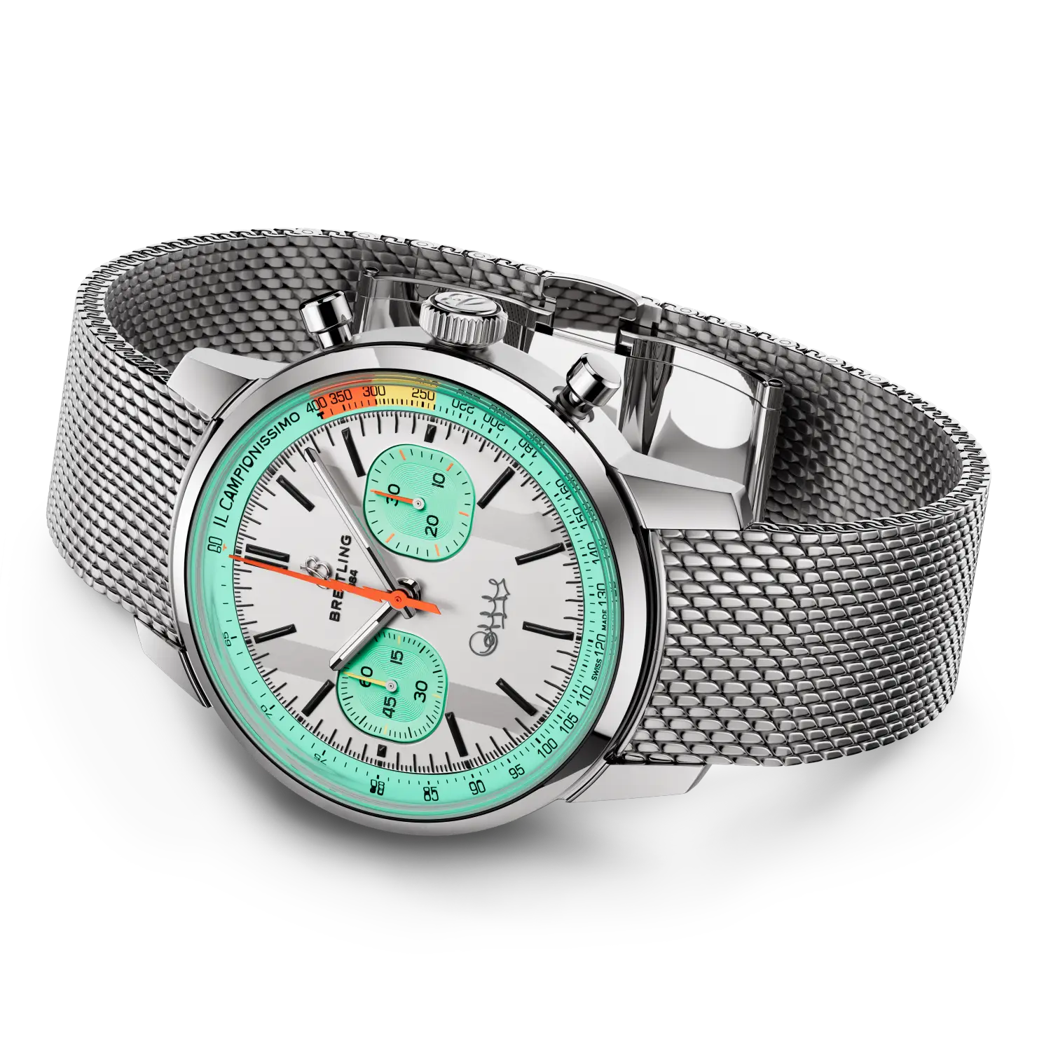 Breitling Top Time B01 Fausto Coppi reference AB01768A1A1A1 with White dial, Stainless steel case, bracelet, bracelet or strap configuration view