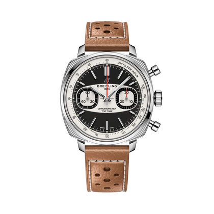 Breitling Top Time B01 Racing reference AB01771A1B1X1 with Black dial, Stainless steel case, calfskin strap, front view