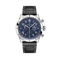 Breitling Super AVI B04 Chronograph GMT 46 Tribute to Vought F4U Corsair reference AB04451A1C1X1 with Blue dial, Stainless steel case, calfskin strap, front view