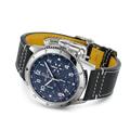 Breitling Super AVI B04 Chronograph GMT 46 Tribute to Vought F4U Corsair reference AB04451A1C1X1 with Blue dial, Stainless steel case, calfskin strap, bracelet or strap configuration view