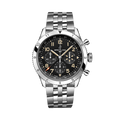 Breitling Super AVI B04 Chronograph GMT 46 P-51 Mustang reference AB04453A1B1A1 with Black dial, Stainless steel case, bracelet, front view