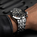 Breitling Super AVI B04 Chronograph GMT 46 P-51 Mustang reference AB04453A1B1A1 with Black dial, Stainless steel case, bracelet, on-wrist view