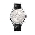 Breitling Premier B09 Chronograph 40 reference AB0930371G1P1 with Silver dial, Stainless steel case, alligator strap, front view