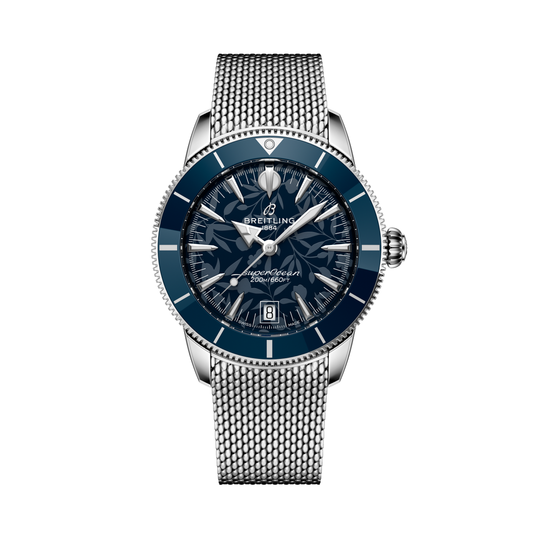Breitling Superocean Heritage B31 Automatic 40 Kelly Slater reference AB31101A1C1A1 with Blue dial, Stainless steel case, bracelet, front view