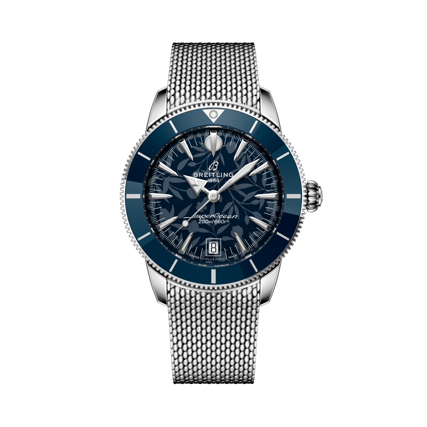 Breitling Superocean Heritage B31 Automatic 40 Kelly Slater reference AB31101A1C1A1 with Blue dial, Stainless steel case, bracelet, front view