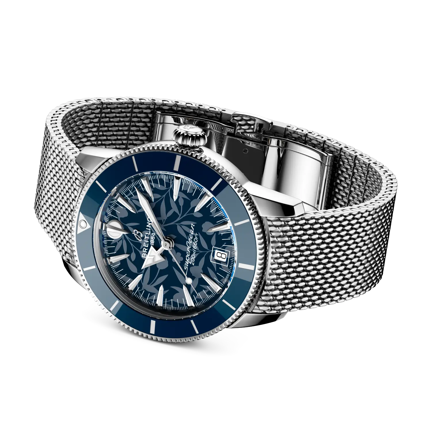 Breitling Superocean Heritage B31 Automatic 40 Kelly Slater reference AB31101A1C1A1 with Blue dial, Stainless steel case, bracelet, bracelet or strap configuration view