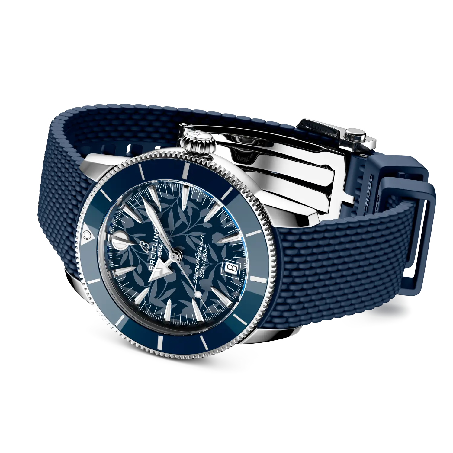 Breitling Superocean Heritage B31 Automatic 40 Kelly Slater reference AB31101A1C1S1 with Blue dial, Stainless steel case, rubber strap, bracelet or strap configuration view