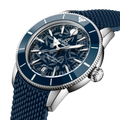 Breitling Superocean Heritage B31 Automatic 40 Kelly Slater reference AB31101A1C1S1 with Blue dial, Stainless steel case, rubber strap, three-quarter view