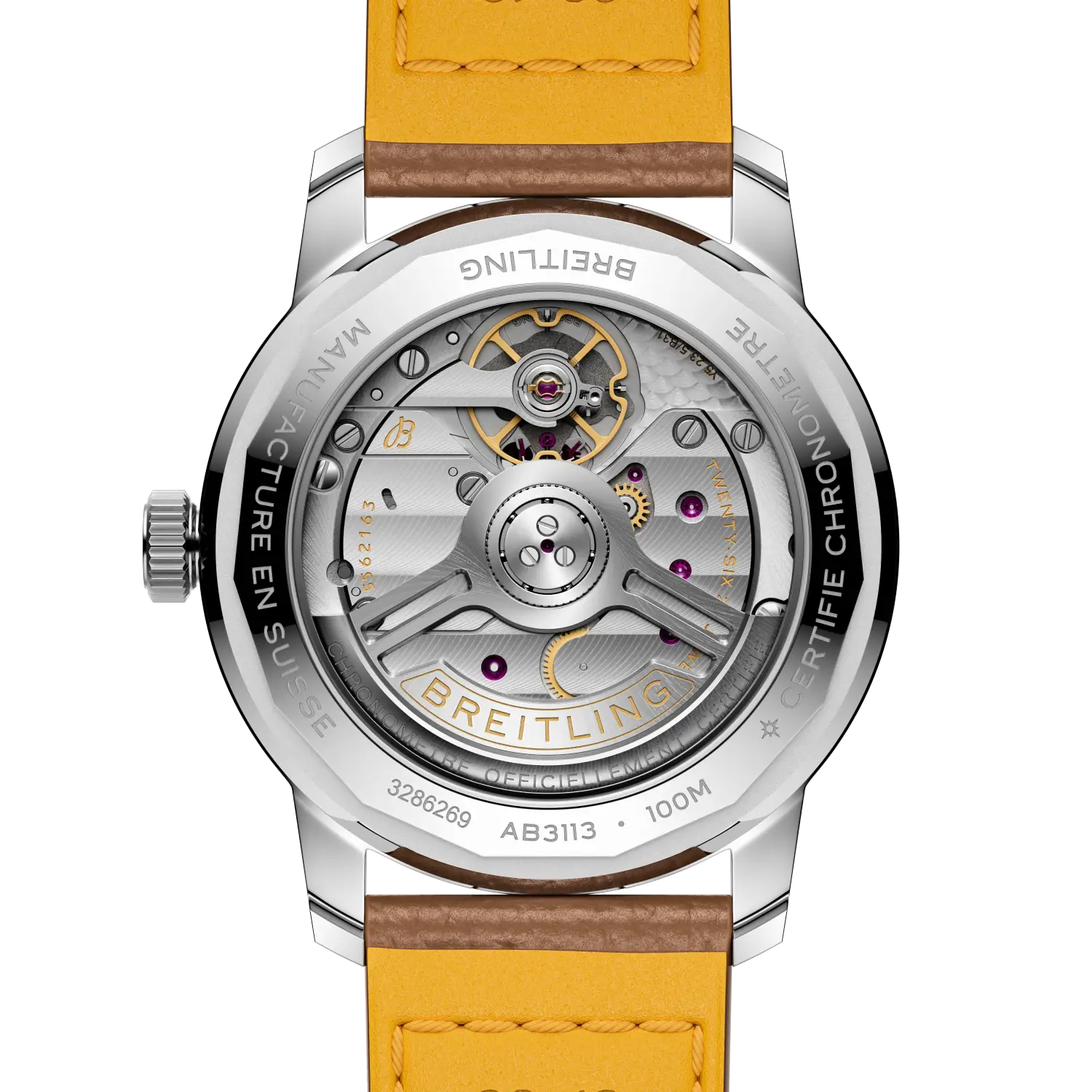 Caseback view of Breitling Top Time B31 reference AB3113281A1X1