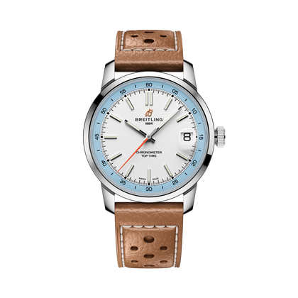 Breitling Top Time B31 reference AB3113281A1X1 with Cream dial, Stainless steel case, calfskin strap, front view