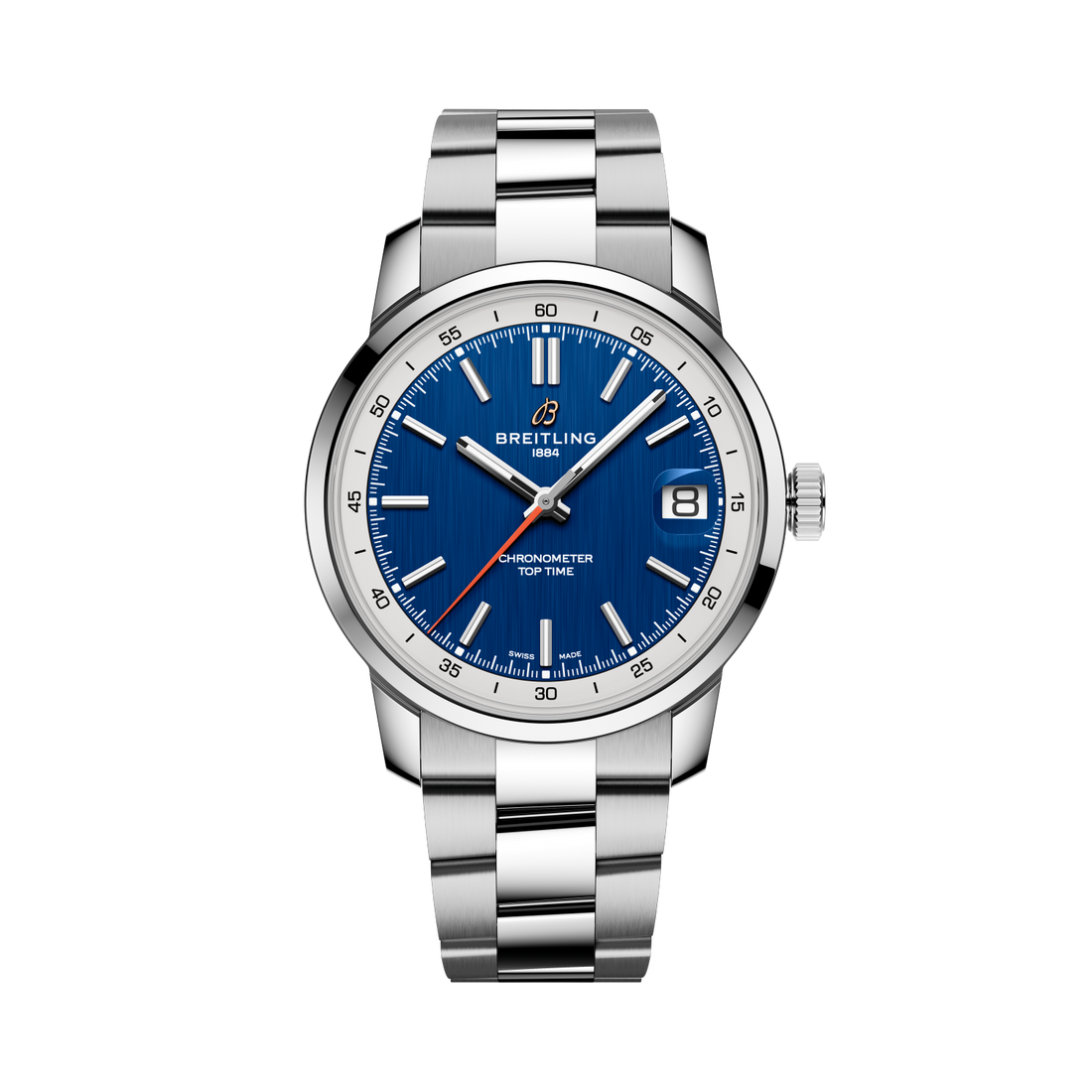 Breitling Top Time B31 reference AB3113A71C2A1 with Blue dial, Stainless steel case, bracelet, front view