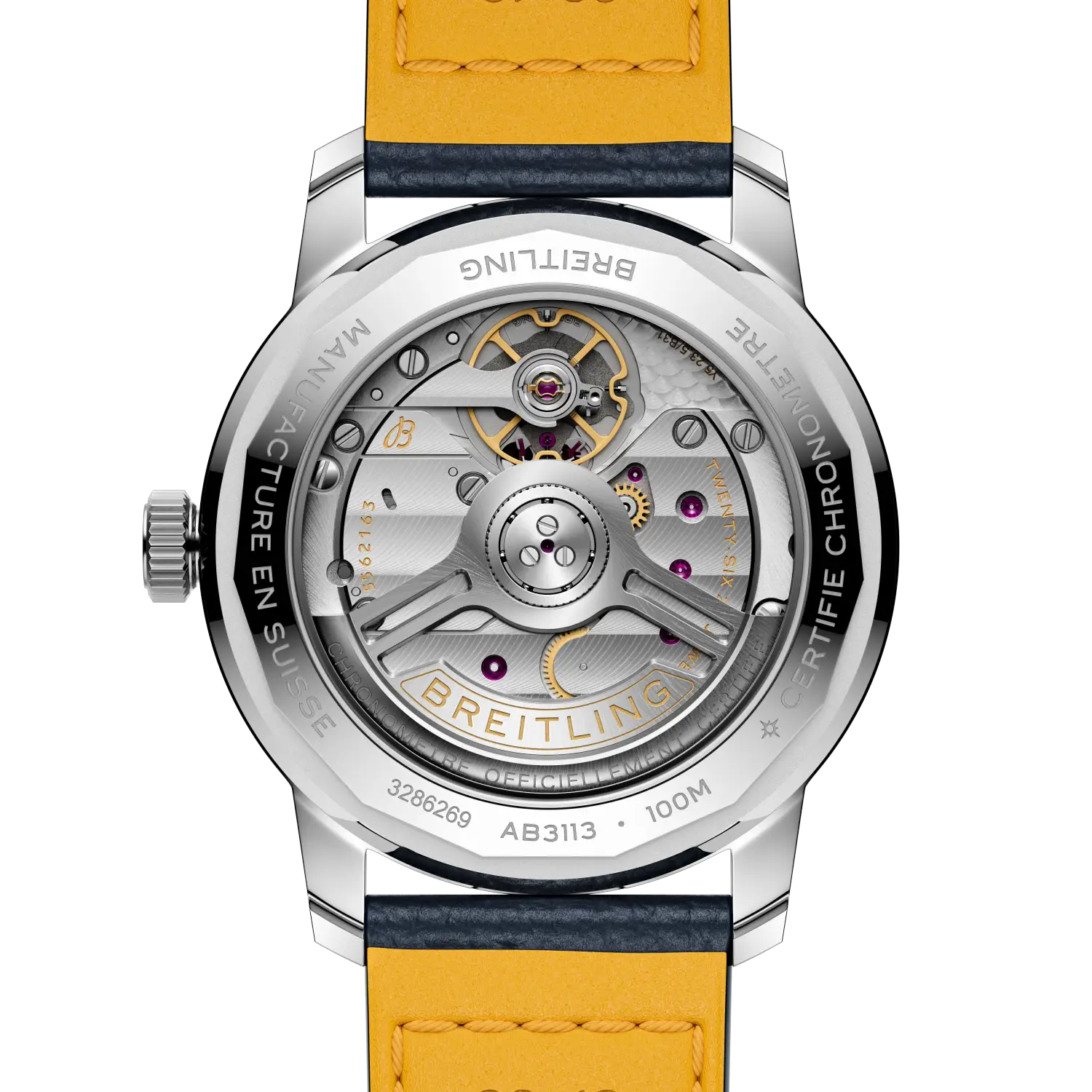 Caseback view of Breitling Top Time B31 reference AB3113A71C2X1