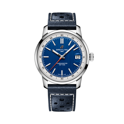 Breitling Top Time B31 reference AB3113A71C2X1 with Blue dial, Stainless steel case, calfskin strap, front view