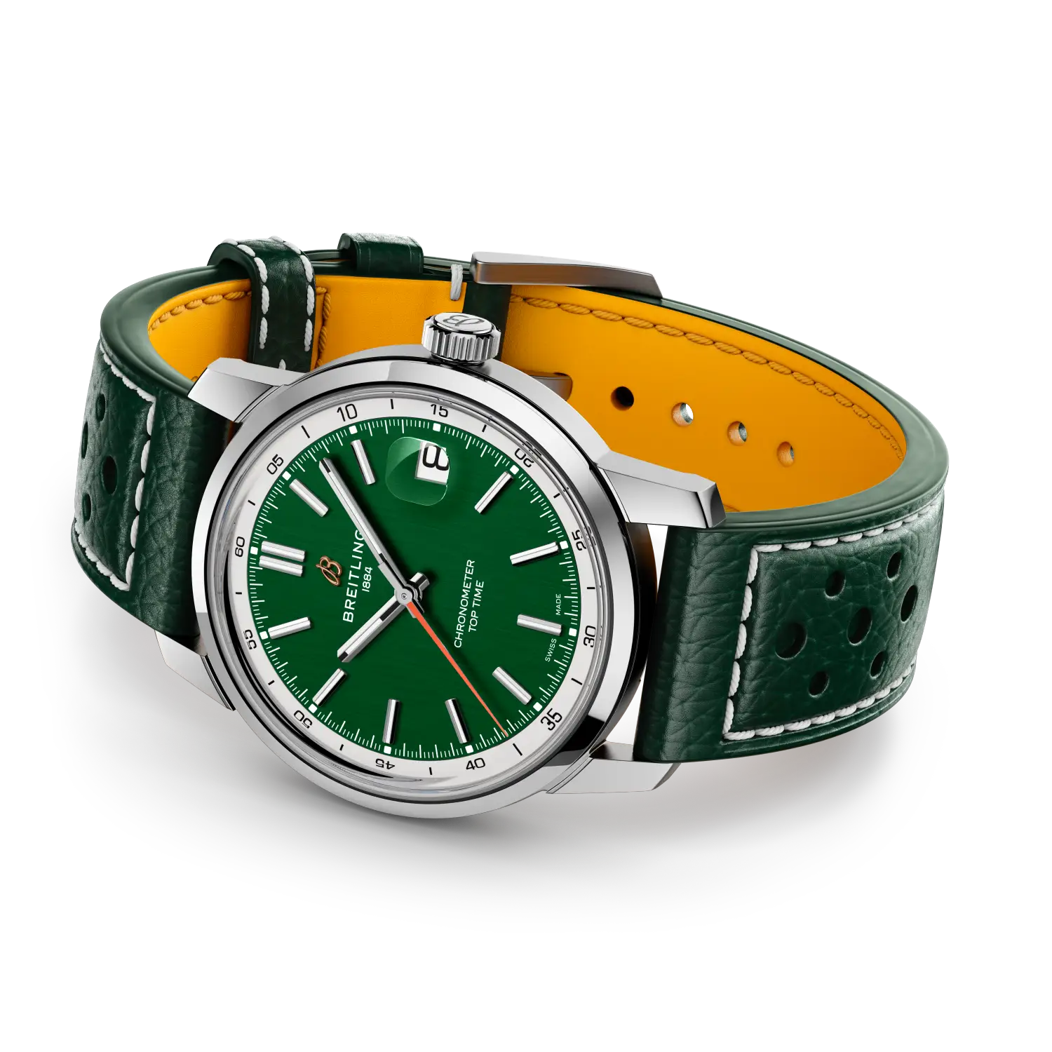 Breitling Top Time B31 reference AB3113A71L1X1 with Green dial, Stainless steel case, calfskin strap, bracelet or strap configuration view