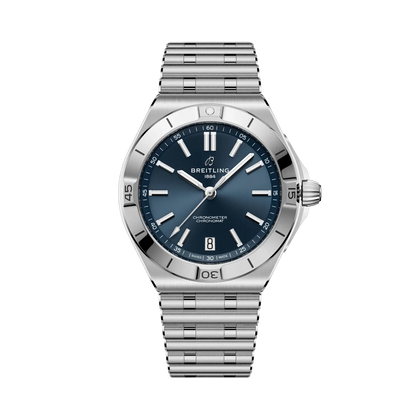 Breitling Chronomat B31 Automatic 40 reference AB3114101C1A1 with Blue dial, Stainless steel case, bracelet, front view