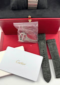 Cartier Santos WSSA0089 full set with nubuck alligator strap, deployant buckle, box and papers