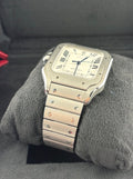 Cartier Santos WSSA0089 silvered opaline dial and titanium bezel