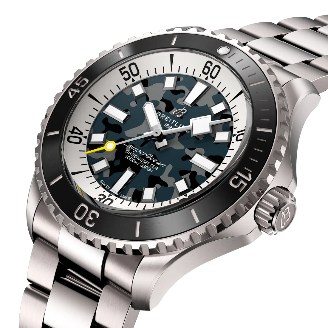 Breitling Superocean Automatic 46 Super Diver reference E10379351B1E1 with Black dial, Titanium case, bracelet, front view