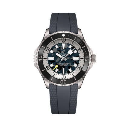 Breitling Superocean Automatic 46 Super Diver reference E10379351B1S1 with Black dial, Titanium case, rubber strap, front view